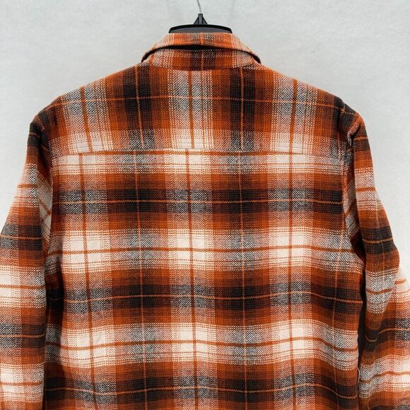 Flag & Anthem Bozeman Filled Shirt Jacket Mens Medium Rust Black Plaid Outdoors - Picture 13 of 15